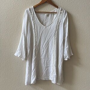 O'Neil Cover-up Top Crochet White